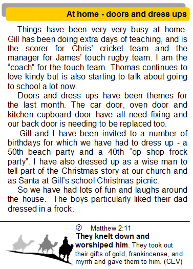 At Home -doors and dress ups