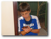 Chris holding butterfly