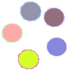 coloured circles