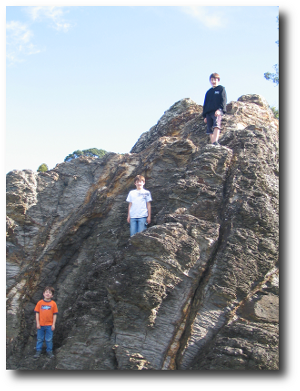 Boys on the rocks